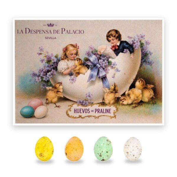 Estuche de Huevos de Praliné de La Despensa de Palacio con huevos de colores